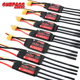 Surpass HOBBY ใบพัด 20A 30A 40A 50A 2-4S 60A 80A 100A 2-6S 32-bit ESC 5V 6V สลับได้ สําหรับเฮลิคอปเตอร์ เครื่องบินบังคับวิทยุ 1 ชิ้น