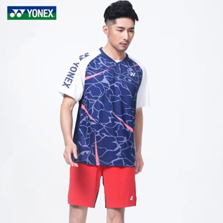 Yonex เสื้อกีฬาแบดมินตัน แขนสั้น แบบแห้งเร็ว สําหรับผู้ชาย และผู้หญิง