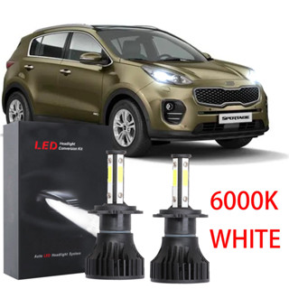 ชุดหลอดไฟหน้า LED 6000K สีขาว สําหรับ Kia Sportage (SL) ปี 2011-2016 LHL CG X15 1 คู่