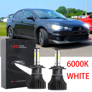 ชุดหลอดไฟหน้า LED 6000K สีขาว สําหรับ Mitsubishi Lancer ปี 2007-2017 LHL CG X15 1 คู่