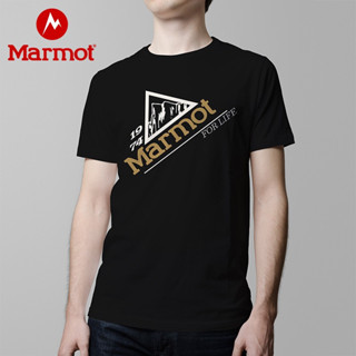 เสื้อยืดคอกลม แขนสั้น ผ้าฝ้าย พิมพ์ลาย Marmot ระบายอากาศ สําหรับผู้ชาย และผู้หญิง