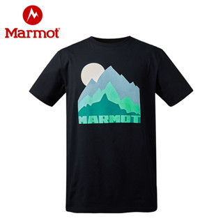 เสื้อยืดแขนสั้น คอกลม ผ้าฝ้าย ระบายอากาศได้ดี ทรงหลวม ลาย Marmot แฟชั่นสําหรับผู้ชาย