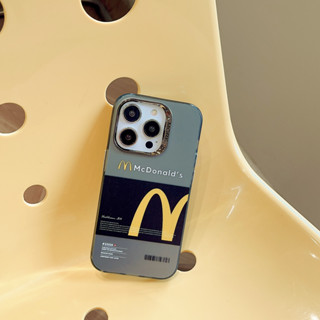 เคสโทรศัพท์มือถือ พลาสติกแข็ง ลายการ์ตูนโลโก้ McDonalds แฟชั่น สําหรับ iPhone15 15pro 15ultra iPhone14 14pro 14promax iPhone13 13pro 13promax iPhone12 12pro 12promax iPh11