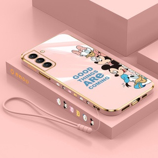 เคสโทรศัพท์มือถือ ลายการ์ตูนดิสนีย์ ครอบครัว พร้อมสายคล้อง สําหรับ Samsung A20s A02s A03core A10 A10s A11 A12 M12