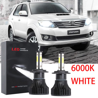 ชุดหลอดไฟหน้ารถยนต์ LED 6000K สีขาว สําหรับ Toyota Fortuner 2011 2012-2015 LHL CG X15 1 คู่