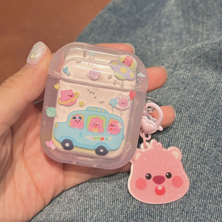 เคสหูฟังบลูทูธไร้สาย ลายการ์ตูนรถบัสน่ารัก กันกระแทก สําหรับ Apple airpods รุ่น pro 1 2 3