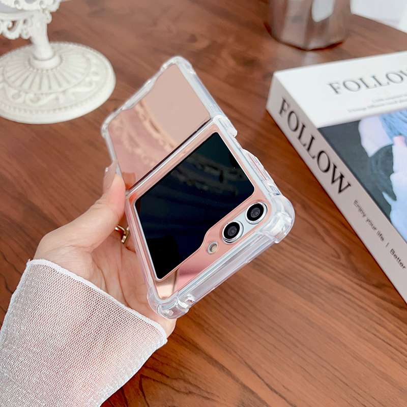 Z Flip5 สําหรับ Samsung Galaxy Z Flip 5 Z Flip 4 Z Flip 3 Z Flip 2 Z Flip 1 กันกระแทกแต่งหน้ากระจก H
