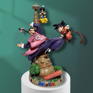 โมเดลฟิกเกอร์ PVC รูปปั้น Dragon Ball Z Karin Tower Upa Tao Pai Pai VS Son Goku ขนาด 27.5 ซม. ของเล่นสําหรับเด็ก