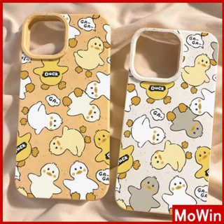 Mowin - เข้ากันได้สำหรับ เคสไอโฟน เคสไอโฟน11 เคส iphone 11 กรณีเป็นมิตรกับสิ่งแวดล้อมสีขาวกรณีนุ่มปกป้องกล้องป้องกันการกันกระแทกน่ารักสัตว์เป็ดเข้ากันได้กับ iPhone 13 PRO MAX 12 PRO MAX 11 XR XS 7 8