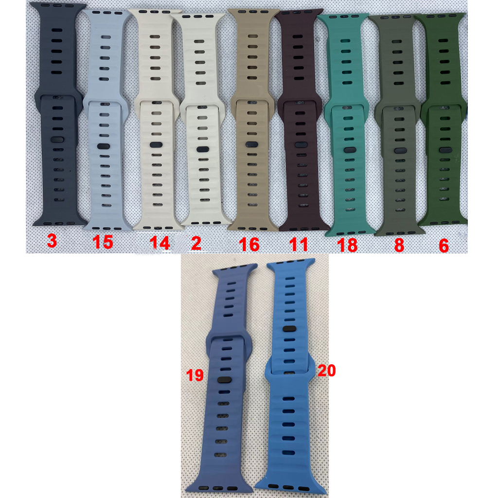 สายนาฬิกาข้อมือซิลิโคน แบบเปลี่ยน สําหรับ iWatch Ultra 49 มม. 45 41 44 40 มม. Apple Watch Series 8 7 6 5 4 3 SE - รูปที่ 2