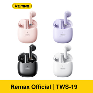 Remax TWS-19 หูฟังบลูทูธ Bluetooth 5.3 หูฟังสเตอริโอในหูแบบครึ่งตัวหูฟังไร้สาย Bluetooth Gaming หูฟังพร้อมกล่องชาร์จ