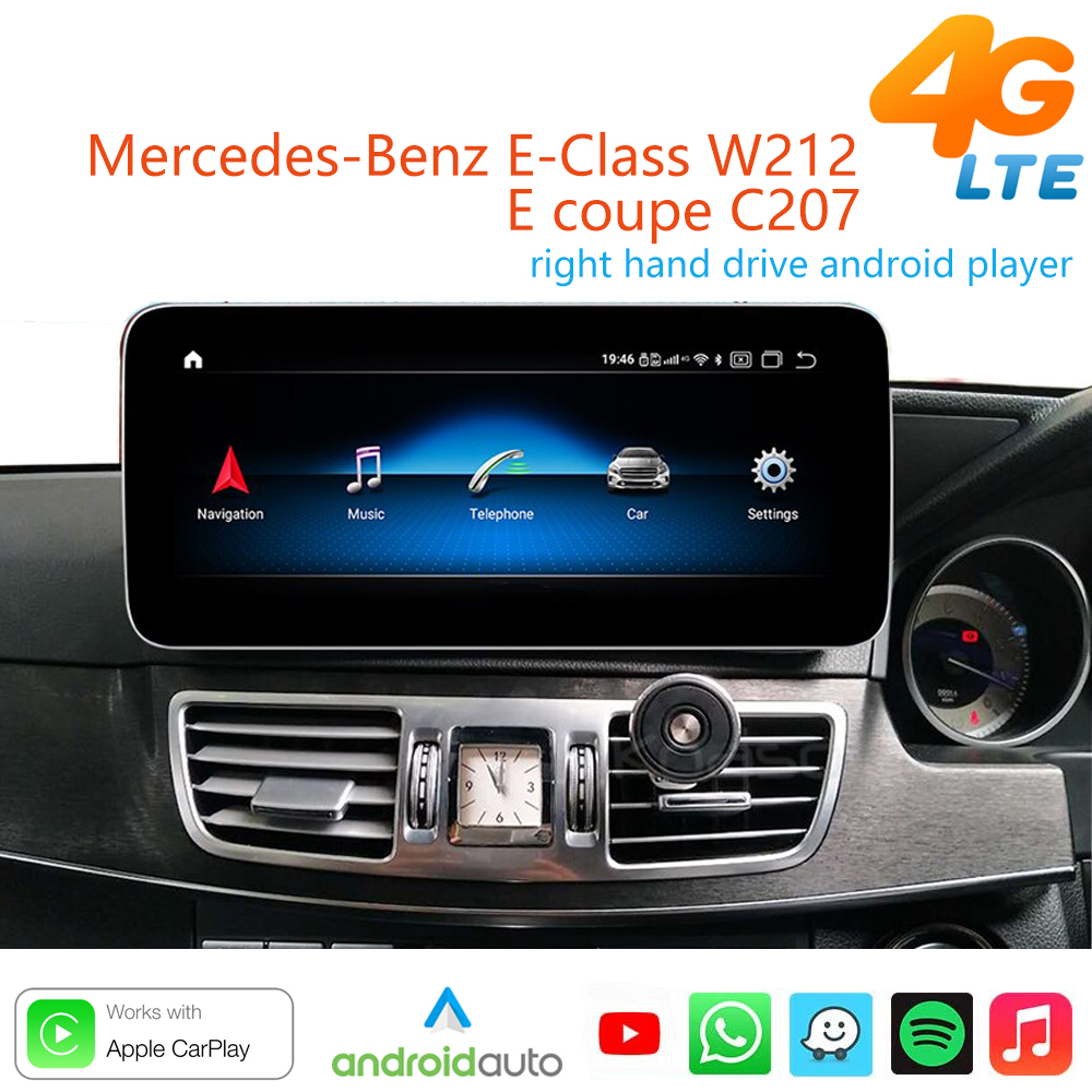 หน้าจอสัมผัส 10.25 12.3 นิ้ว android11 8core อุปกรณ์เสริมในรถยนต์ เครื่องเล่น android มอนิเตอร์ บลูทูธ gps วิทยุ เครื่องเล่น และ Mercedes Benz android player radio carplay android auto Benz E Class W212 C207 A207 E coupe กล้องถอยหลัง