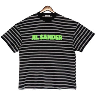 Jil SANDER เสื้อยืด คอกลม แขนสั้น ผ้าฝ้าย พิมพ์ลายโฟม ทรงหลวม แฟชั่น สําหรับทุกเพศ