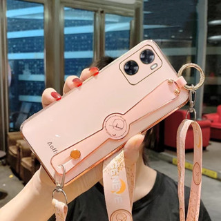 เคส-For OPPO A78 A58 A17K Reno 8T A77 5g A57 2022 A96 Reno 8Z 7Z A76 A16 Reno 6Z 5g A15 A95 A54 A74 A94 A93 Reno 5 Reno 4 A53 A31 A12 A92 A52 F7 A91 A5 2020 Reno 2f F11 pro A7 A73 Reno 2 A3S F9 F7 F5 A5S A9 2020 Luxury Wristband With Lanyard | DK