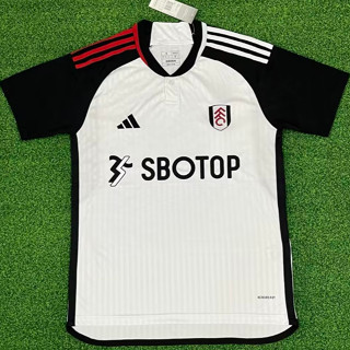 เสื้อกีฬาแขนสั้น ลายทีมชาติฟุตบอล Fulham 23 24 ชุดเหย้า สีขาว สําหรับผู้ชาย