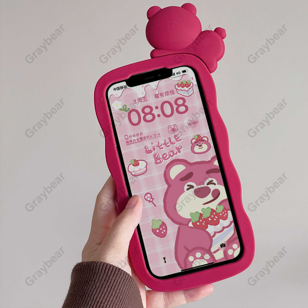 เคสโทรศัพท์มือถือ ซิลิโคนนิ่ม TPU กันกระแทก ลายหมีน่ารัก สําหรับ iPhone 16 16Pro 15 15 Pro 15 Pro Max 6 Plus 6S Plus 7 Plus 8 Plus X XR Xs Max 11 11 Pro 12 12 Pro 13 Pro Max 14 Pro Max