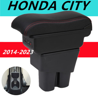 ที่เท้าแขนคอนโซลกลาง แบบสองชั้น ปรับระดับได้ อุปกรณ์เสริม สําหรับรถยนต์ Honda new City 2015-2023