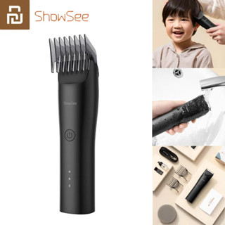 Xiaomi Showsee C4-BK ปัตตาเลี่ยนตัดผมไร้สาย กันน้ํา สําหรับเด็ก และผู้ใหญ่