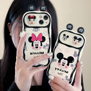 เคสโทรศัพท์มือถือ ลายการ์ตูนมิกกี้ มินนี่เมาส์น่ารัก พร้อมหู สําหรับ Iphone 14promax 13 pro max 12 pro max 11