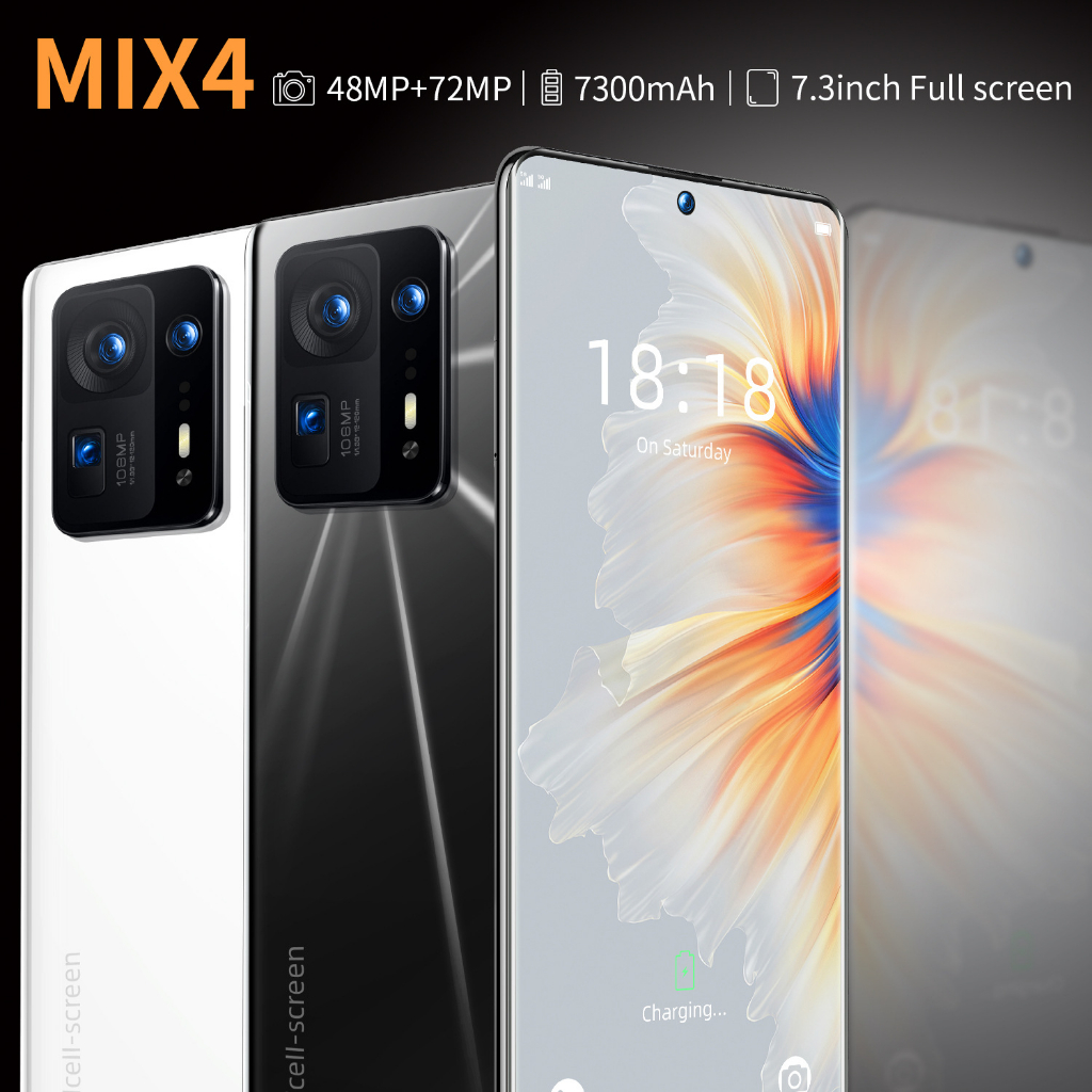 โทรศัพท์มือถือ MIX4 2 + 16GB หน้าจอขนาดใหญ่ 7.3 นิ้ว 8 ล้านพิกเซล ระบบแอนดรอยด์