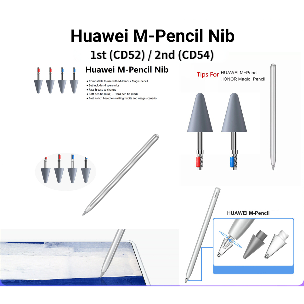 Huawei M-Pencil Nib Replacable Pencil Tips สําหรับ Huawei M-Pencil 1st / 2nd / 3rd Generation