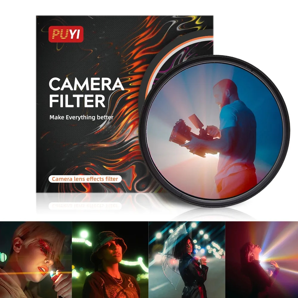 ฟิลเตอร์กรองแสงสีฟ้า สีรุ้ง สีขาว สําหรับกล้อง DSLR ขนาด 52/55/58/62/67/72/77/82 มม.