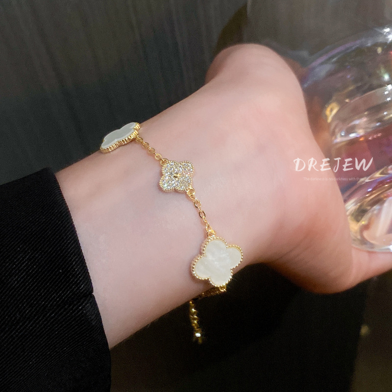 DREJEW سوار مطلي ذهب 18K بزهرة زركون — صورة 6