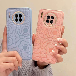 Huawei Mate 30 40 50 Pro P30 P30Pro  ลายดอกคามิเลีย เคสโทรศัพท์มือถือหนังแข็ง