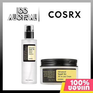 COSRX Advanced Snail 96 Mucin Power Essence &amp; Advanced Snail 92 All in one Cream 100ml เซรั่ม กระชับรูขุมขน Radiant ลดริ้วรอย ลดกระจุดด่างดํา บํารุงผิวกาย เอสเซนส์บำรุงผิวหน้า