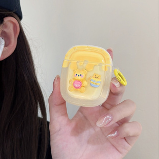 เคสหูฟัง TPU กันกระแทก ลายการ์ตูนหมี 3D สําหรับ AirPods 3 2 1 Pro 2 Gen 3rd 2nd 1st Generation