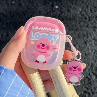 เคสหูฟัง TPU กันกระแทก ลายการ์ตูนน่ารัก 3D สีชมพู สําหรับ AirPods 3 2 1 Pro 2 Gen Air Pods 3rd 2nd 1st