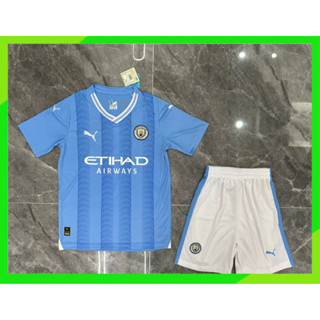 เสื้อเชิ้ต ลาย Manchester City คุณภาพสูง สําหรับเด็ก 2023 2024