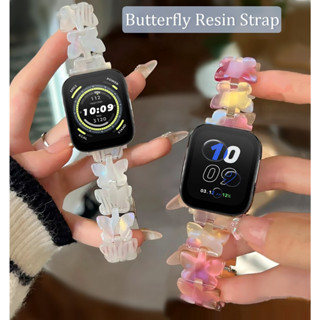 20mm 22mm สาย amazfit bip 5 Resin Butterfly สายนาฬิกา amazfit bip 5 trap GTS / Amazfit GTS 2 สายนาฬิกา mazfit GTS3 / Amazfit GTS 4 mini สาย azfit Bip 3 pro Strap Amazfit Bip U pro / GTR / Amazfit GTR2/ Amazfit GTR 3/ Amazfit GTR 4 strap amazfit bip 5 สาย