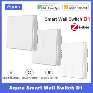 Aqara สวิตช์ติดผนังอัจฉริยะ D1 สวิตช์ Zigbee ไร้สาย 1/2 คีย์ พร้อม/ ไม่มีการควบคุมเป็นกลาง และด้วยเสียง สําหรับ Apple HomeKit