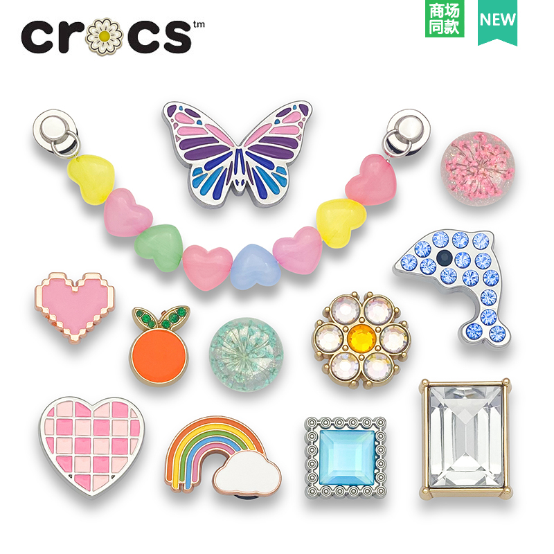 Crocs Jibbitz จี้โลหะ รูปรองเท้า ดอกไม้ หัวเข็มขัด สร้างสรรค์ เครื่องประดับ สําหรับผู้หญิง และผู้ชาย DIY