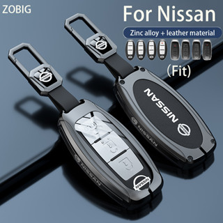 Zobig เคสกุญแจรีโมทรถยนต์ หนังอัลลอย สังกะสี สําหรับ Nissan นาวารา อัลเมร่า เอ็กซ์เทรล จู๊ก เทอร์ร่า โน๊ต ซิลฟี้ มาร์ช Sylphy 2023