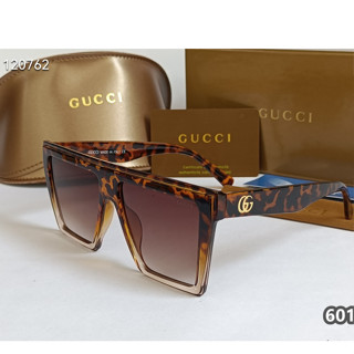 Gucci แว่นตากันแดด อัลตราไวโอเลต ทรงสี่เหลี่ยม หรูหรา พร้อมกล่อง A07 2024