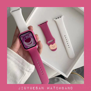 【3 ชิ้น】สายนาฬิกาข้อมือ ซิลิโคนนิ่ม สีตัดกัน สําหรับ iwatch series 8 7 6 5 SE 4 3 2 iwatch band 45 มม. 41 มม. 44 มม. 40 มม. 38 มม. 42 มม.