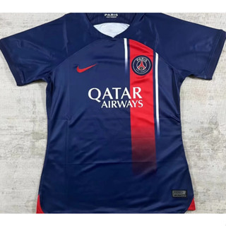 เสื้อกีฬาแขนสั้น ลายทีมชาติฟุตบอล PSG Paris Saint-Germain 2324 ชุดเหย้า สําหรับผู้หญิง AAA+