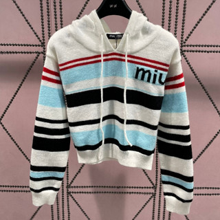 2023/miu ใหม่ เสื้อฮู้ดดี้ถัก ลําลอง แฟชั่น ดีไซน์ดี คุณภาพดี