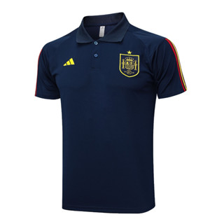 เสื้อโปโลแขนสั้น ลายทีมชาติไทย Spanish royal blue 2023-2024