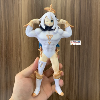 โมเดลฟิกเกอร์ PVC รูปการ์ตูนอนิเมะ Genshin Impact Muscle Paimon Kawaii ขนาด 24 ซม. ของเล่นสะสม สําหรับเด็ก