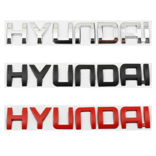 【HYUNDAI】สติกเกอร์โลหะ ลายโลโก้ HYUNDAI 3D สําหรับติดตกแต่งรถยนต์ HYUNDAI Santa Fe