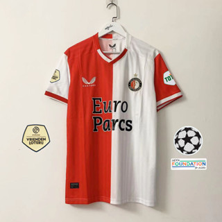 เสื้อกีฬาแขนสั้น ลายทีมชาติฟุตบอล Feyenoord 23 24 ชุดเหย้า ไซซ์ S - 4XL