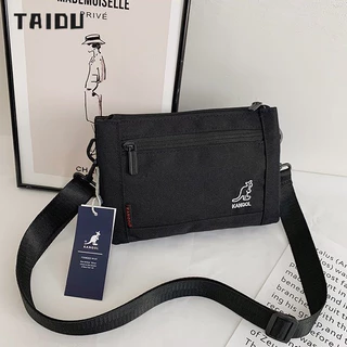 [พร้อมส่ง]กระเป๋าสะพายไหล่ ทรงสี่เหลี่ยม ขนาดเล็ก ปักลายจิงโจ้ แฟชั่นเรียบง่าย สไตล์เกาหลี สําหรับผู้ชาย