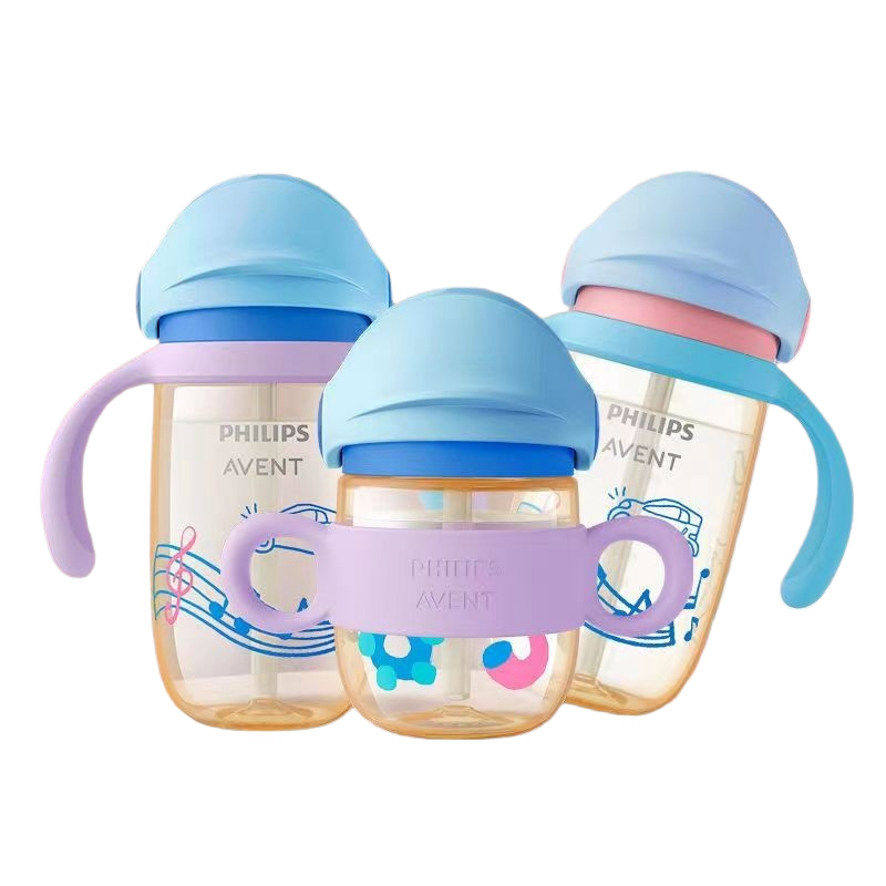 Philips AVENT Sippy Cup สําหรับเด็กวัยหัดเดินถ้วยฟาง PPSU ป้องกันการรั่วป้องกันการสําลักขวดน้ําดื่มเด็ก