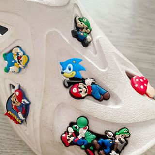 โมเดลฟิกเกอร์ Super Mario Bros Crocs 2.5 ซม. ของเล่นสําหรับเด็ก 10 ชิ้น