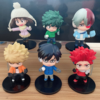 โมเดลฟิกเกอร์ My Hero Academia Bakugou Katsuki All Might Deku Todoroki ขนาด 10 ซม. ของเล่นสําหรับเด็ก 6 ชิ้น ต่อชุด