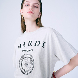 Mardi mercredi เสื้อยืดคอกลม แขนสั้น พิมพ์ลายดอกเดซี่