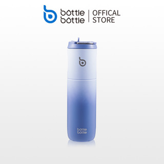 BOTTLE BOTTLEขวดน้ําสแตนเลส700mlถ้วยเก็บอุณหภูมิแบบพกพากระติกเก็บความเย็นสูญญากาศมีหลอดในตัว